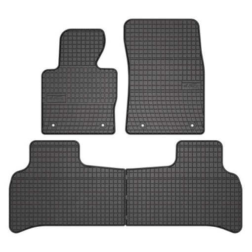 Covoras podea cauciuc FROGUM Rubber, 4 buc BASIC, fata/spate, set, culoare negru, potrivit LAND ROVER RANGE ROVER III 03.02-08.12, SUV