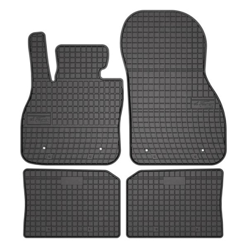 Covoras podea cauciuc FROGUM Rubber, 4 buc BASIC, fata/spate, set, culoare negru, potrivit MINI COUNTRYMAN (R60); SAAB 9-3 01.01-10.16