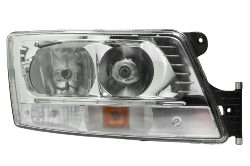 Far dreapta (2*H7/H21W/LED/PY21W, manual, cu lumina de zi, culoare insert: crom platinat, culoare indicator: transparent) potrivit MAN TGX I 06.06-09.21