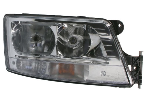 Far dreapta (2*H7/LED/PY21W, electric, cu motor, culoare insert: crom platinat, culoare indicator: transparent) potrivit MAN TGX I 06.06-09.21