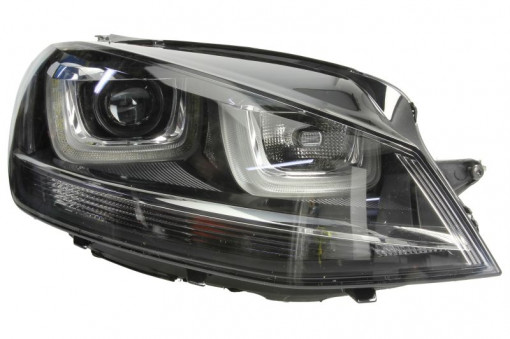 Far Dreapta (bi-xenon, D3S/H7, electric, cu motor, culoare insertie: negru, culoare semnalizator: transparent) potrivit VW GOLF ALLTRACK VII, GOLF SPORTSVAN VII, GOLF VII
