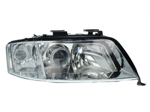 Far Dreapta (H1/H7, electric, fara motoras, culoare insertie: cromat, culoare semnalizator: transparent) potrivit AUDI A6 C5, ALLROAD C5 01.99-12.00