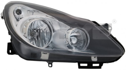 Far dreapta (H1/H7, reglaj electric, fundal negru) OPEL CORSA D 2006-2014