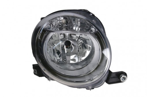 Far dreapta (H7, reglaj electric, cu motoras, fundal cromat) ABARTH 500 / 595 / 695, 500C / 595C / 695C FIAT 500, 500 C