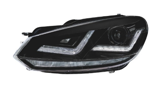 Far fata Dreapta/Stanga (xenon, D8S/LED, culoare insert: negru, culoare semnalizator: galben) potrivit VW GOLF VI potrivit VW