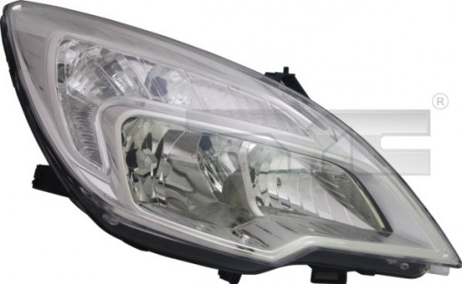 Far stanga (H1/H7, reglaj electric, cu motoras, fundal cromat) OPEL MERIVA B