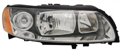 Far stanga (H7/H9, electric, fundal negru/insertii crom) VOLVO S60 I, V70 II, XC70 CROSS COUNTRY