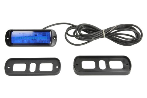Girofar (albastru, 12/24V, LED, 21W, montare rigidă, 2-puncte montare, numar programe: 1, direcțional; pentru montare pe suprafete verticale; fără sincronizare; fir 3m)