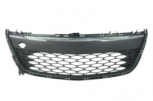 Grila bara fata cu linii cromate, plastic, crom/negru potrivit MAZDA CX-7 10.07-03.13 09.09-08.12