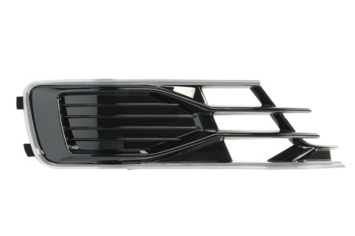 Grila ventilatie bara fata dreapta (cu șipcă cromată, plastic, negru/crom) potrivit AUDI A6 C7 04.15-02.18