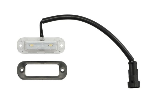 Lampa numar inmatriculare (LED, 12/24V, conector: SUPERSEAL, negru, in relief)