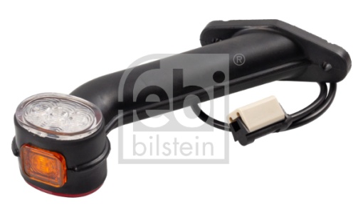 Lumina delimitare dreapta, portocaliu/rosu/alb, LED; latime 173mm lungime cablu 500mm, pe brațul lung, 12/24V (conector: CLICK-IN, IPIP67)