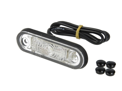 Lumina delimitare stanga/dreapta, alb, LED, inaltime 25,9mm; latime 79mm lungime cablu 500mm, 12/24V