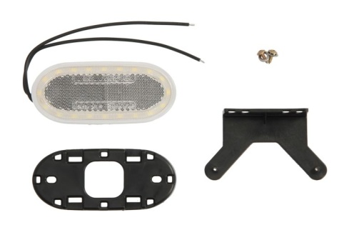 Lumini clarificare stanga/dreapta, alb, LED, inaltime 46,5mm; latime 106,5mm; adancime 21,8mm, în relief, lungime cablu 220mm, cu cuier, 12/24V