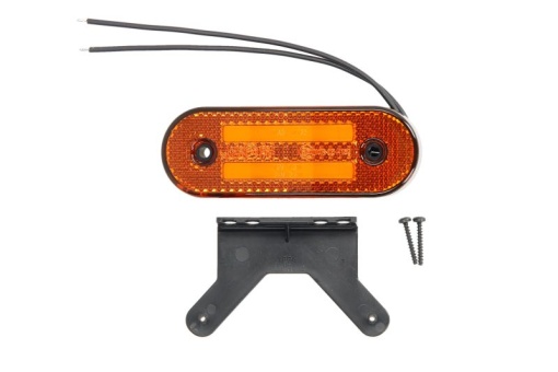 Lumini clarificare stanga/dreapta, portocaliu, LED, inaltime 41mm; latime 115mm; adancime 20mm, în relief, lungime cablu 220mm, cu cuier, 12/24V