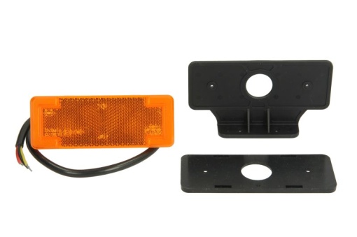 Lumini clarificare stanga/dreapta, portocaliu, LED, inaltime 44mm; latime 113mm; adancime 13mm, în relief, lungime cablu 500mm, cu cuier, 12/24V (cu functie de semnalizator lateral; cu reflector)