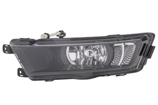 Proiector ceata Stanga (H8/LED, cu lumini de zi; negru) potrivit SKODA RAPID 05.15-12.18