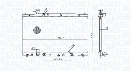 Radiator motor (Automat) potrivit HONDA CR-V III 2.0