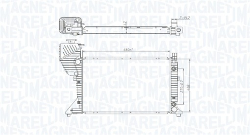 Radiator motor (Automat) potrivit MERCEDES SPRINTER 2-T (B901, B902), SPRINTER 3-T (B903), SPRINTER 4-T (B904), SPRINTER 5-T (B905) 2.1D/2.7D