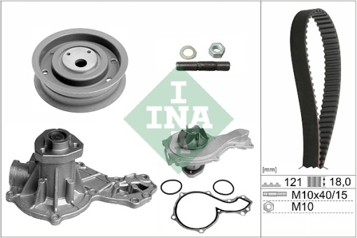 Set pompa apa + curea dintata potrivit AUDI 100 C2, 100 C3, 80 B2, 80 B3, 80 B4, COUPE B2, COUPE B3; SEAT CORDOBA, CORDOBA VARIO, IBIZA II, INCA, TOLEDO I; VW CADDY I, CADDY II 1.3-2.0 08.76-