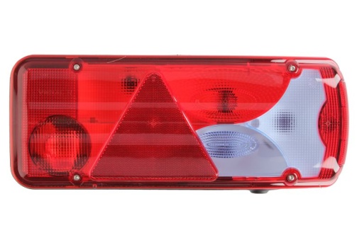 Stop spate dreapta LC8 (24V, cu intermitent, cu lumina de ceata, lumina de marșarier, cu lumina stop, lumini parcare, reflector triunghiular, lumina laterala)