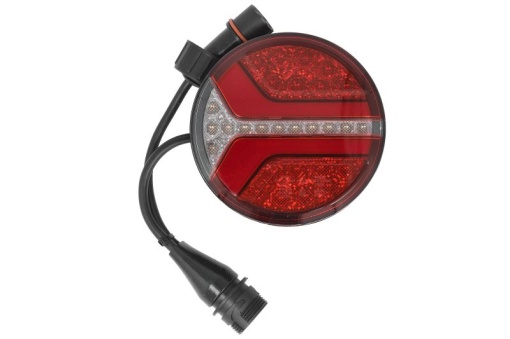 Stop spate stanga/dreapta ECOrotund (LED, 12/24V, cu intermitent, cu stop, lumina de parcare, fara proiector, lungime cablu: 0,3m, surub, conector: 2 x ASS2 2PIN/ASS2 7PIN)