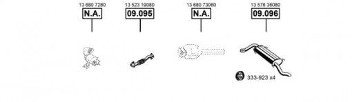 Teava esapament Fata potrivit FIAT DOBLO, DOBLO/MINIVAN, DUCATO 1.9D/2.2D/2.3D 10.01-