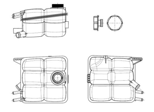 Vas expansiune (cu dop) potrivit VOLVO C30; FORD C-MAX, FOCUS C-MAX, FOCUS II, FOCUS II/KOMBI, KUGA I, MONDEO IV; MAZDA 3 10.03-01.15