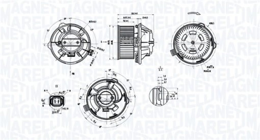 Ventilator habitaclu potrivit CITROEN C5 I, C5 I/KOMBI 1.8-3.0 03.01-08.04