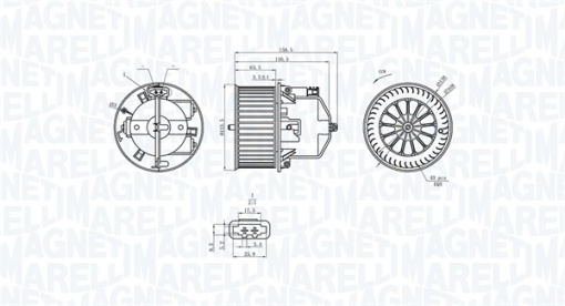 Ventilator habitaclu potrivit VOLVO S60 II, S80 II, V60 I, V60 II, V70 III, V70 III/KOMBI, XC60 I, XC70 II; LAND ROVER FREELANDER 2, RANGE ROVER EVOQUE 1.5-4.4 03.06-12.21