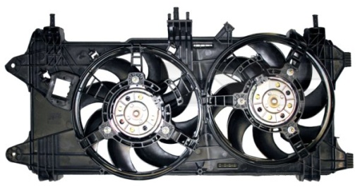Ventilator radiator (cu carcasa) potrivit FIAT DOBLO, DOBLO/MINIVAN 1.3D/1.9D 10.01-