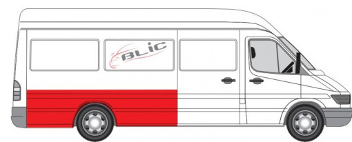 Aripa spate Dreapta (1/3 inaltime; model lung) potrivit MERCEDES SPRINTER 2-T (B901, B902), SPRINTER 3-T (B903), SPRINTER 4-T (B904), SPRINTER 5-T (B905); VW LT 28-35 II Autobuz 02.95-05.06