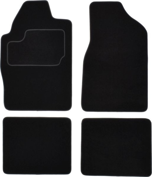 Covoras podea cauciuc MAMMOOTH Velours, 4 buc., fata/spate, set, culoare negru, potrivit CHRYSLER LE BARON 09.86-12.96, Cabriolet