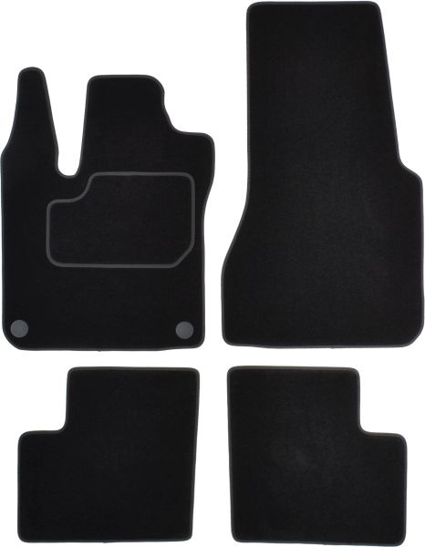 Covoras podea cauciuc MAMMOOTH Velours, 4 buc, fata/spate, set, culoare negru, potrivit SMART FORFOUR 07.14-, Saloon