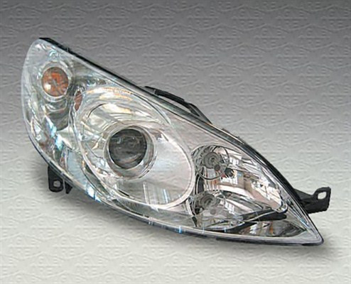 Far Dreapta (xenon, D2S/H7/PY21W/W5W, automat, cu motor, bec, culoare insertie: cromat) potrivit PEUGEOT 407