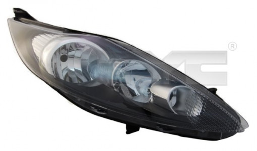 Far stanga (H1/H7, reglaj electric, cu motoras, fundal negru) FORD FIESTA 2008-2013