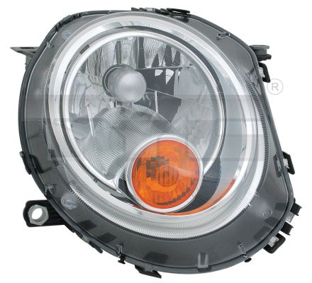 Far stanga (H4, electric, cu motoras, fundal cromat) MINI (R56), (R57), (R58), (R59), CLUBMAN (R55), CLUBVAN (R55)