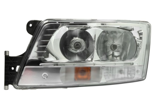 Fat stanga (2*H7/H21W/LED/PY21W, manual, cu lumina de zi, culoare insert: crom platinat, culoare indicator: transparent) potrivit MAN TGX I 06.06-09.21