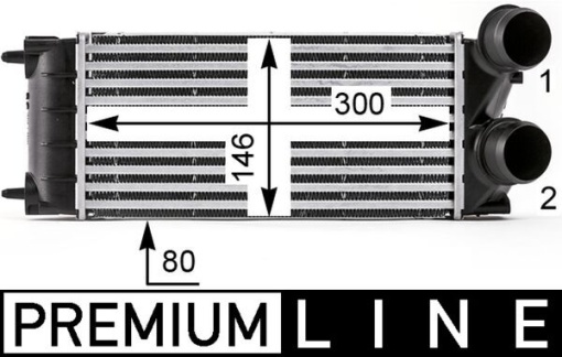 Intercooler potrivit DS DS 4, DS 5; CITROEN BERLINGO, BERLINGO MULTISPACE, BERLINGO/MINIVAN, C4 II, C4 PICASSO I, DS4, DS5; PEUGEOT 3008 I, 308, 308 I, 5008, 5008 I, PARTNER 1.2/1.6D 09.07-