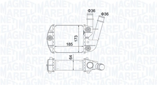 Intercooler potrivit FIAT PANDA, PANDA/HATCHBACK 1.3D 09.03-