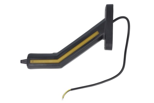 Lumina clarificare dreapta, portocaliu/rosu/alb, LED, suprafata, lungime cablu 400mm, cu brat lung, 12/24V (cu functie de semnalizator lateral, IP6K9K)