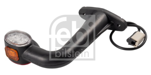 Lumina delimitare dreapta, portocaliu/rosu/alb, LED; latime 182mm lungime cablu 500mm, pe brațul lung, 12/24V (conector: CLICK-IN, IPIP67)