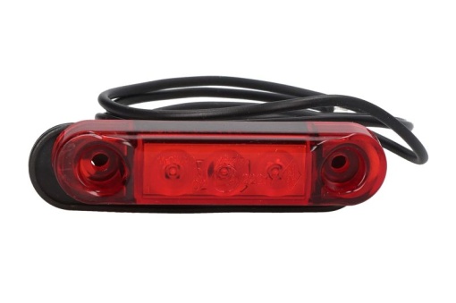 Lumina delimitare stanga/dreapta, forma: oval, rosu, LED, inaltime 17,1mm; latime 65mm; adancime 14mm lungime cablu 300mm, 12/24V (IP68)
