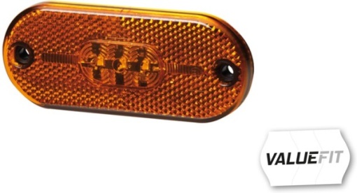 Lumina delimitare stanga/dreapta, galben, LED, inaltime 11mm; latime 108mm; adancime 44mm, surub/fixare orizontala/fixare verticala, lungime cablu 150mm, 12V (IPIP67)