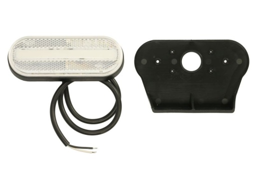 Lumini clarificare stanga/dreapta, forma: oval, alb, LED, inaltime 45,9mm; latime 119,6mm; adancime 20,5mm, în relief, lungime cablu 500mm, cu cuier, 12/24V (IP68)