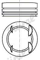 Piston 72,2 (STD) potrivit DACIA LOGAN II, LOGAN MCV II, SANDERO II; NISSAN MICRA V; RENAULT CAPTUR I, CLIO IV, CLIO IV/HATCHBACK, CLIO IV/KOMBI, LOGAN II, THALIA III, TWINGO III 0.9 10.12-