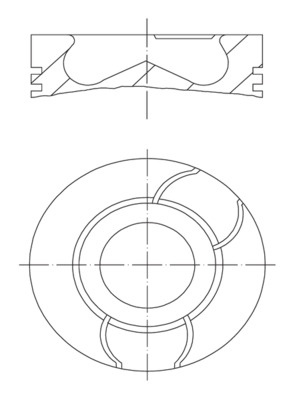 Piston 76 potrivit DACIA DUSTER, LOGAN, LOGAN EXPRESS, LOGAN MCV, SANDERO; NISSAN KUBISTAR, TIIDA; RENAULT CLIO II, CLIO III, CLIO III/HATCHBACK, DUSTER, FLUENCE, GRAND SCENIC II 1.5D 06.01-