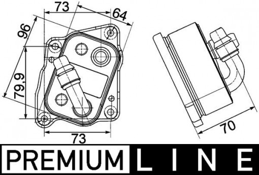 Radiator ulei potrivit BMW 1 (E81), 1 (E82), 1 (E87), 1 (E88), 3 (E46), 3 (E90), 3 (E91), 3 (E92), 3 (E93), 5 (E60), 5 (E61), X1 (E84), X3 (E83), Z4 (E85) 1.6-2.2 12.97-06.15