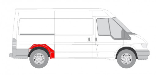 Segment reparatie aripa spate dreapta medium/varianta lunga FORD TRANSIT dupa 2000