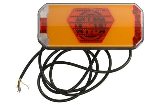 Stop spate dreapta (LED, 12/24V, cu intermitent, cu lumina de ceata, lumina de marșarier, cu lumina stop, lumini parcare, reflector, lungimea cablu : 2m)
